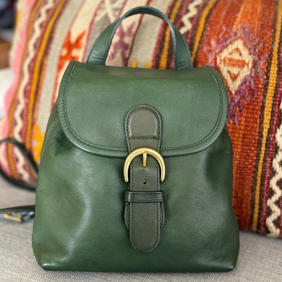 Vintage Coach Bantam Bag in Bottle Green 🍀💚🌲 From 1995 | In Excellent Condition - Picture 2 of 11